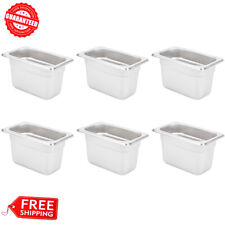 6 Pack Commercial 4 Deep 19 Size Stainless Steel Anti Jam Steam Table Pan