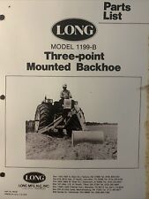 Long 1199 B Three Point Hitch Backhoe Implement Attachment Tractor Parts Manual