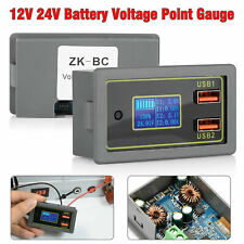 Lcd Dc Battery Capacity Monitor Meter 12v 24v Volt Amp For Cars Rv Solar System