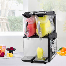 Vevor Commercial Slush Machine 2x10l Frozen Drink Machine Automatic Clean 900w