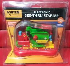 Vintage 1980s See Thru Electric Stapler New In Package Nos Colorful Amp Practical