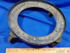 Antique Industrial Round 4 Wheel Dolly Cart Furniture Mover Lab Gas Air Tank