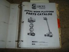 Grove Manlift Amz66 Rough Terrain Lift Aerial Platform Boom Parts Catalog Manual