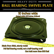 1pc 10 Inch 245mm Full Ball Bearing Flat Swivel Plate Turntable