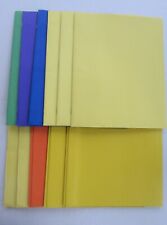 Two Pocket File Folder Portfolios Tang Strip Fasteners Assorted Colors Lot Of 11
