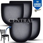 Restaurant Chair Cushion Seat Replacement For Metal Chairs Set Of 4 Black Vinyl