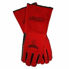 Longevity Welding Armor Stick Welding Gloves Red Leather
