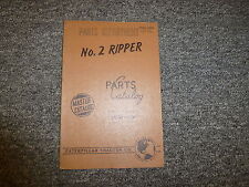Caterpillar Cat 2 Ripper Dozer Tractor Parts Catalog Manual Book Sn 59d1 Up