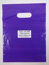 200 Qty 9 X 12 Purple Glossy Low Density Merchandise Bag Retail Shopping Bags