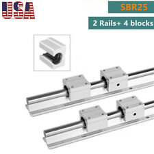 Sbr25 Linear Slide Rail Guide Shaft Rod 400 1500mm4pcs Sbr25 Bearing Block Cnc