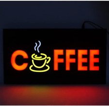 17x 9 Inch New Coffee Bar Shop Led Neon Open Sign Business Animated Motion
