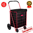 Folding Shopping Cart Liner Cover Rolling Utility Trolley Wheels Basket Hood Bag