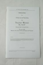 Ih International Mcormick No 112 V Sickle Mower Manual I 12 O 12 W 12 Fairway 12