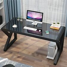 Computer Desk Gaming Table Writing Study Glass Desk Workstation For Home Office