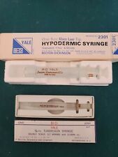 Vintage Bd Yale 14cc Tuberculin Syringe Amp 5cc Hypodermic Glass Luer Slip Tip