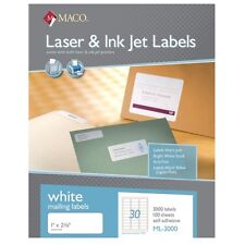 Maco Ml 3000 Address Labels 1 X 2 58 30 To The Page 150000 Labels