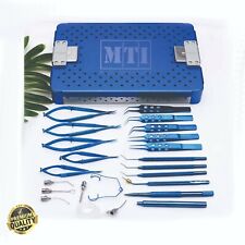 Ophthalmic Micro Surgical Instrument Eye Surgery Set Of 21 Pcs Titanium Coated