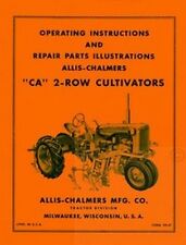 Allis Chalmers Ca 2 Row Cultivators Operators Manual
