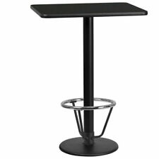 24 X 30 Restaurant Bar Height Table With Black Laminate Top And Foot Ring