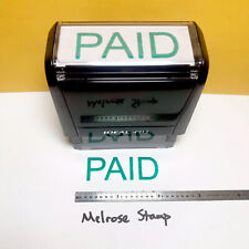 Paid Rubber Stamp Green Ink Self Inking Ideal 4913