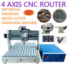 4 Axis 3040z Cnc Router Engraver Wood Carving Cutting Drillmilling Machine 400w