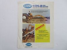 Long 1199 B 3 Point Backhoe Brochure 2 Pages 1980