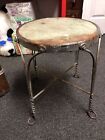Antique Industrial Stool Chair 18 Tall