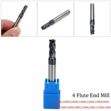 Milling Cutter Drill 1mm20mm 1pcs 4 Flute Hpc Right Hand Solid Carbide