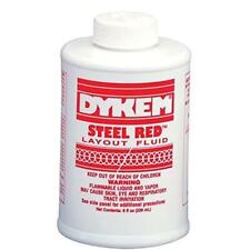 Dykem Red Layout Fluid 8 Oz Brush In Cap Bottle Red