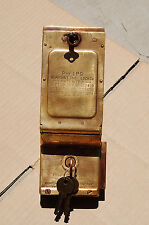 Vintage Antique Phelps Guardant Time Security Lock Lockset Liar Box 1914 Keys
