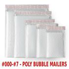 Any Size Poly Bubble Mailers Shipping Mailing Padded Bags Envelopes 000 - 7