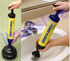 Powered Plumbing Sewer Sink Shower Drain Trap Cleaner Large Amp Small Plunger Tips
