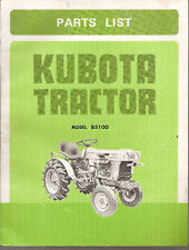 Kubota Model B5100 Tractor Parts List