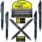 Pilot Frixion Clicker Pens 05 07 10 Black Erasable Gel Ink Pack Of 6 Pens