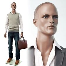 African American Male Adult Muscular Fiberglass Realistic Mannequin With Base