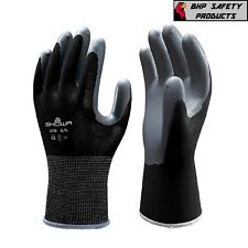 Showa Atlas Fit 370 Black Nitrile Gardening Work Gloves Sm M L Xl