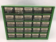 Plastic 25 Hole Storage Bin Cabinet For Nuts Bolts And Fasteners Green