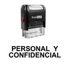 Personal Y Confidencial Stamp Self Inking Black