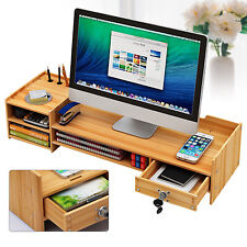 Desk Organizer Home Office Wood Desktop Storage Organizer Computer Holderlock