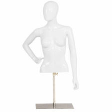 Female Mannequin Realistic Torso Half Body Head Turn Dress Form Display Withbase