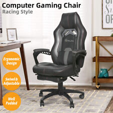 Gaming Chair Racing High Back Office Recliner Computer Desk Seat Footrest Swivel