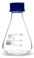 100ml Glass Erlenmeyer Flask With Ptfe Lined Screw Cap Borosilicate 33 Glass