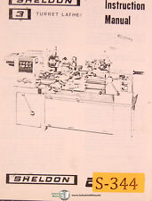 Sheldon 3 Turret Lathe Instructions Manual Year 1966
