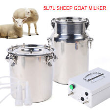 5l 304ss Sheep Goat Cattle Milking Machine Dual Head Vacuum Impulse Pump Milker