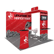 10ft Custom Fabric Trade Show Display Booth Expo Exhibition Kit With Tv Mount