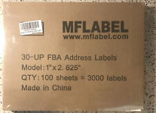 Address Labels Sheets Amazon Fba Labels 30 Per Sheet 30up 1 X 2 58 3000 Label
