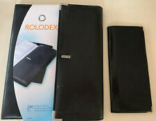 Rolodex 240 Card Capacity Vinyl Business Card Book Black Alphabet Tabs 40 Card