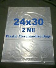 25 Extra Large 24x30 2 Mil Clear Flat Plastic Merchandise Storage Bags