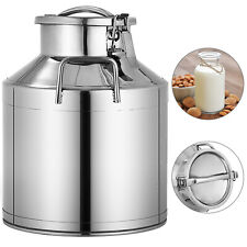 10l 264 Gallon Stainless Steel Milk Can Wine Pail Bucket Tote Jug In One Piece