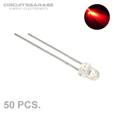 50 X 3mm Ultra Bright Water Clear Red Led Light Emitting Diode Bulb Usa
